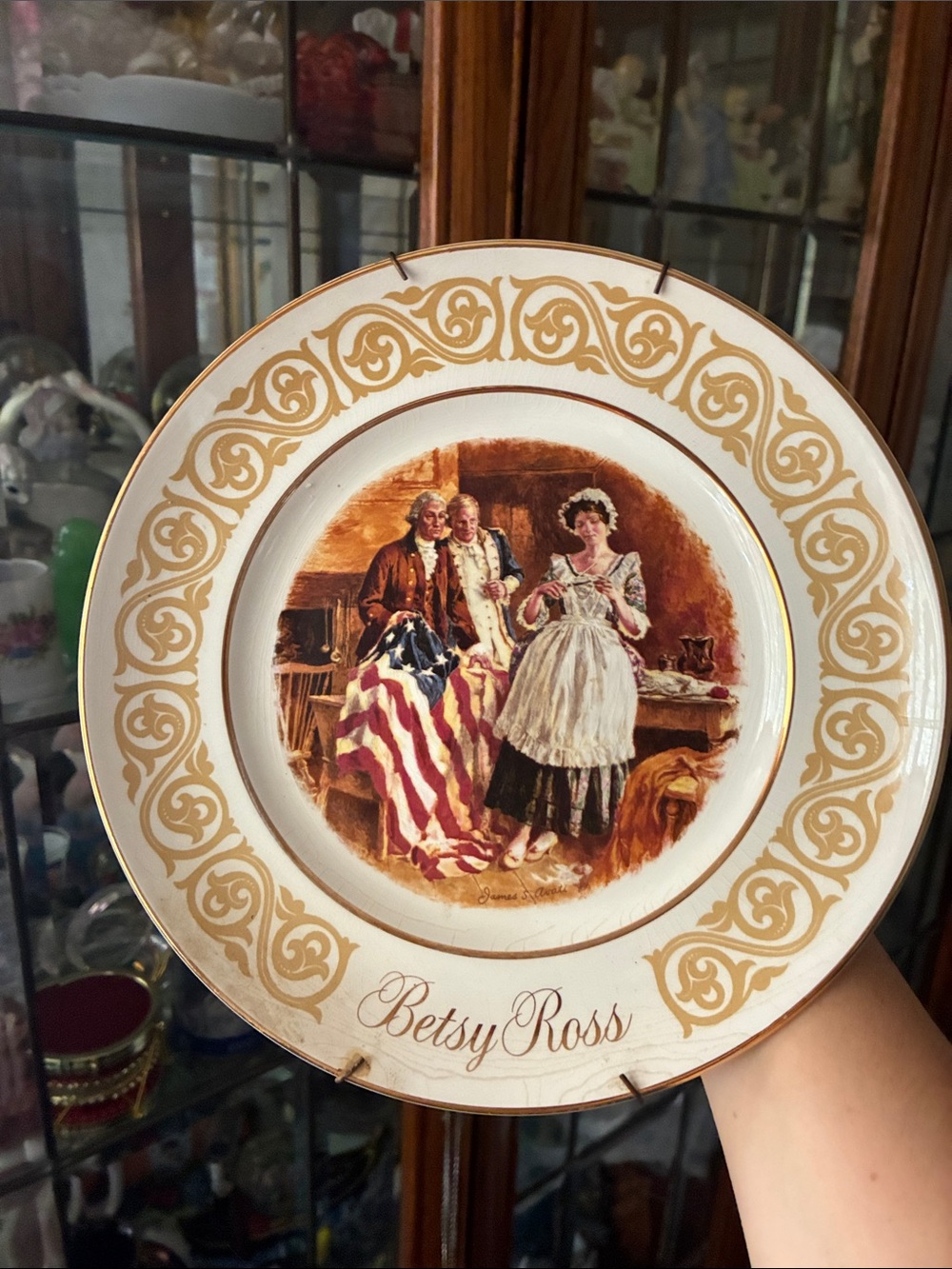 Vintage Avon Betsy Ross Collectible Plate American Flag
